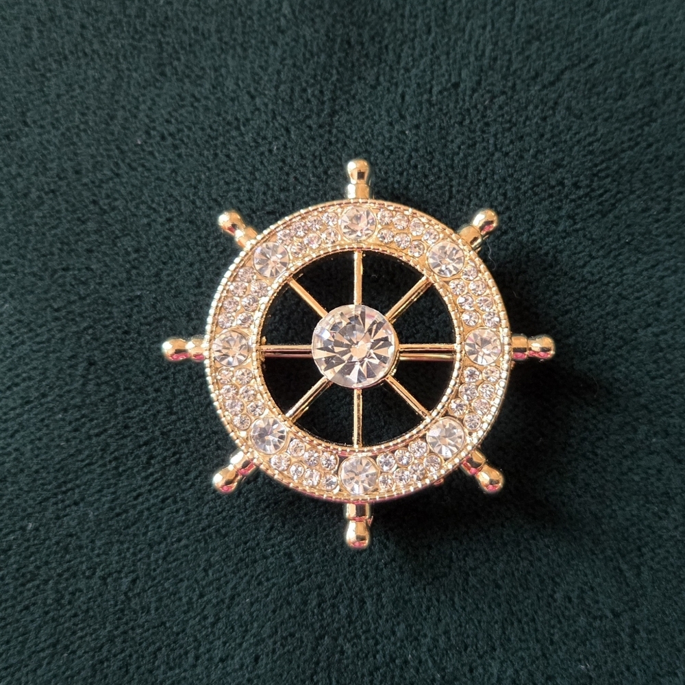 Nautical Gold-tone Brooch